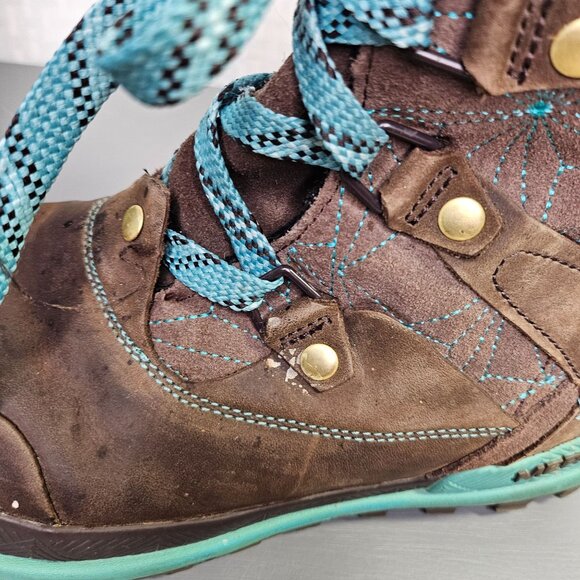 Merrell Womens Waterproof Winter lined Boots Size 8 Brown & Teal - Picture 6 of 11